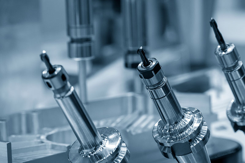 The group of tool and holder set for CNC milling machine.